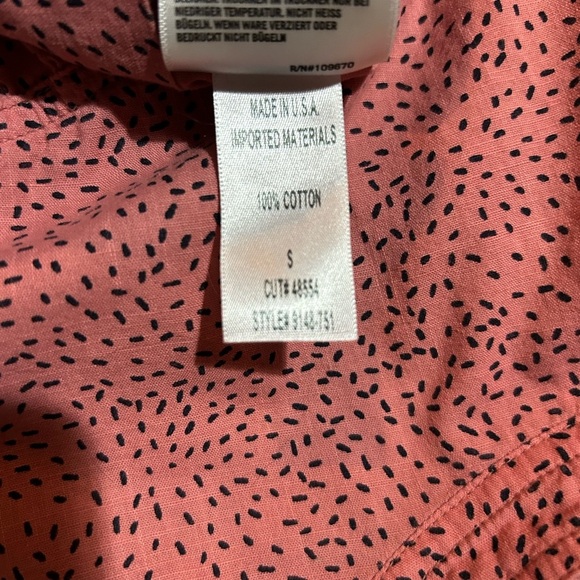 Anthropologie Citizens Of Humanity Top Dorothy Puff Sleeve Blouse Pink — Size S - Picture 7 of 8